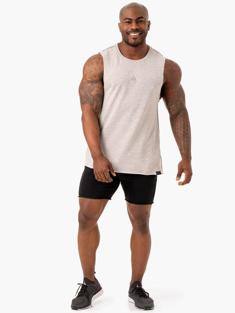 Ryderwear Force Fleece Tank Šedé | FQXC-37041