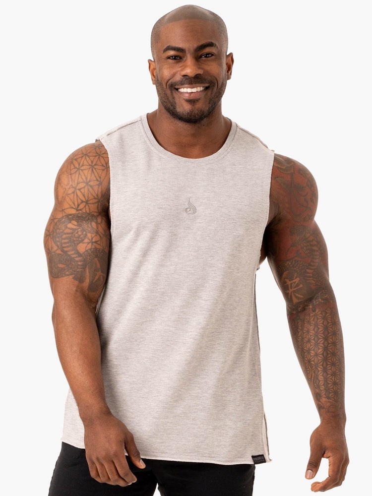 Ryderwear Force Fleece Tank Šedé | FQXC-37041