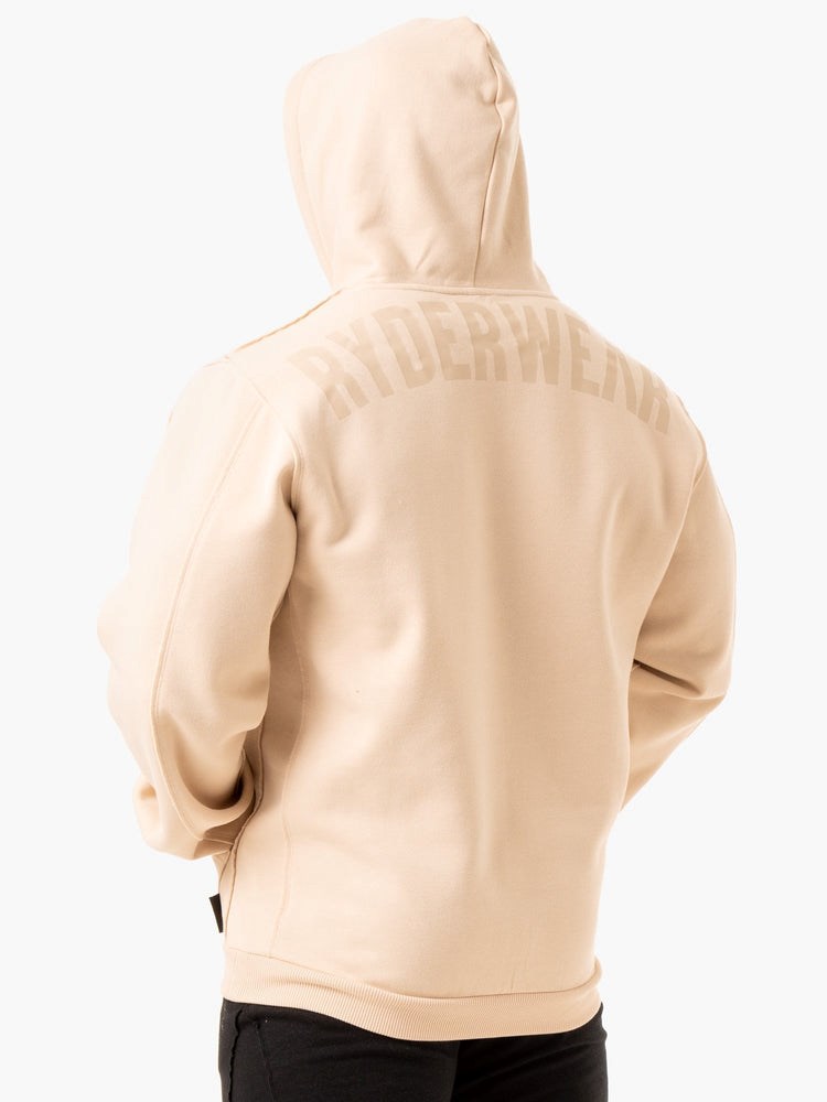 Ryderwear Force Pullover Hoodie Sand | ZXAJ-50261