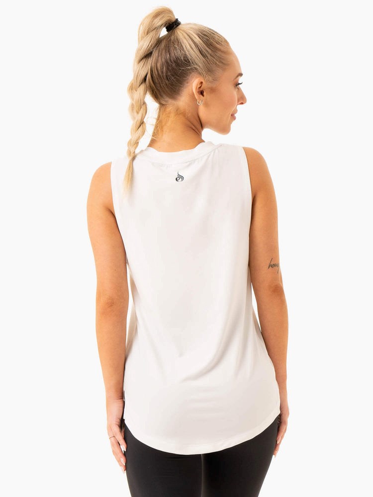 Ryderwear Freedom Tréninková Tank Bílé | EDIR-21754