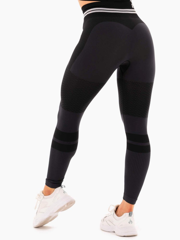 Ryderwear Freestyle Seamless High Waisted Leggings Černé | XZYM-36409