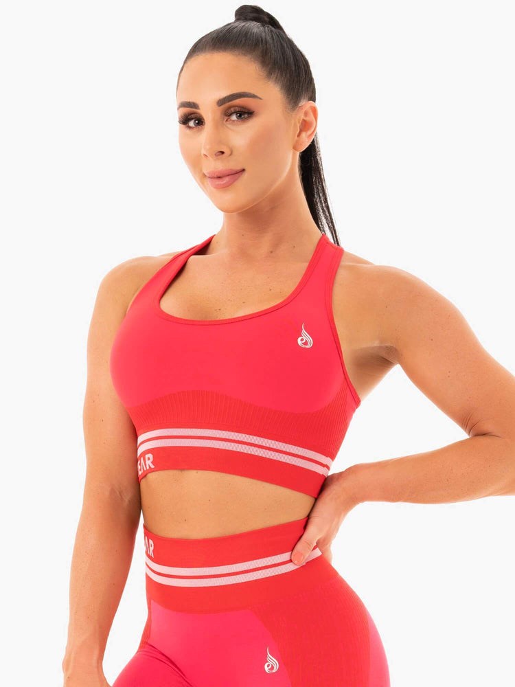 Ryderwear Freestyle Seamless Longline Sports Bra Červené | VWHK-58470