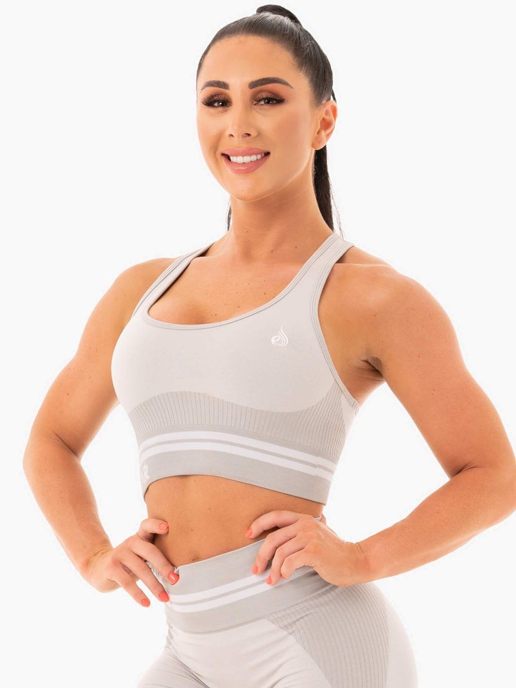 Ryderwear Freestyle Seamless Longline Sports Bra Šedé | XUMV-64529