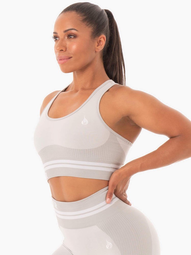 Ryderwear Freestyle Seamless Longline Sports Bra Šedé | XUMV-64529