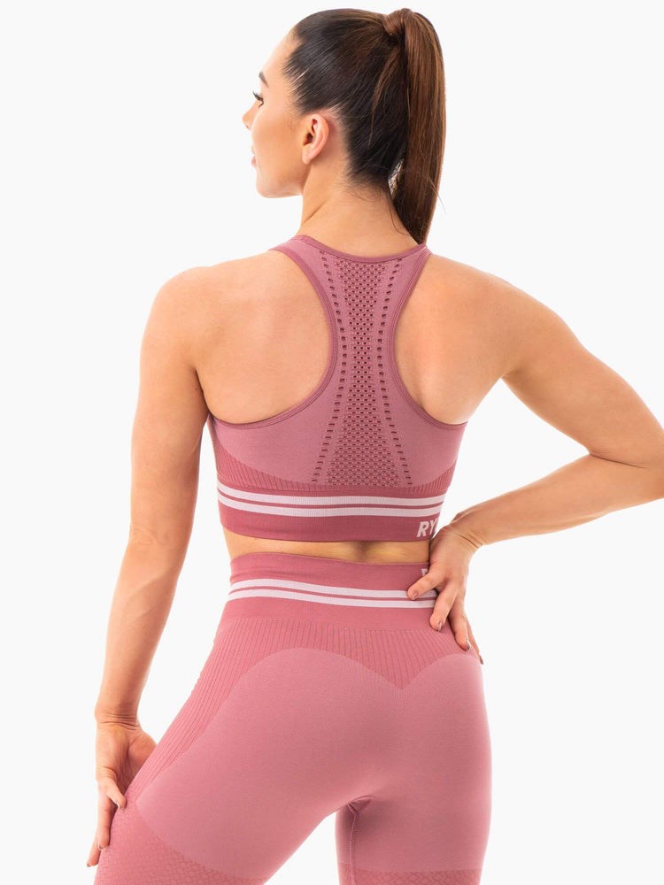 Ryderwear Freestyle Seamless Longline Sports Bra Růžové | ZUHV-37856