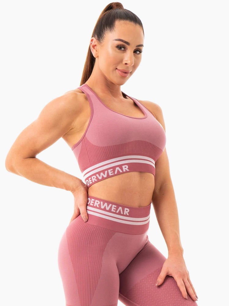 Ryderwear Freestyle Seamless Longline Sports Bra Růžové | ZUHV-37856