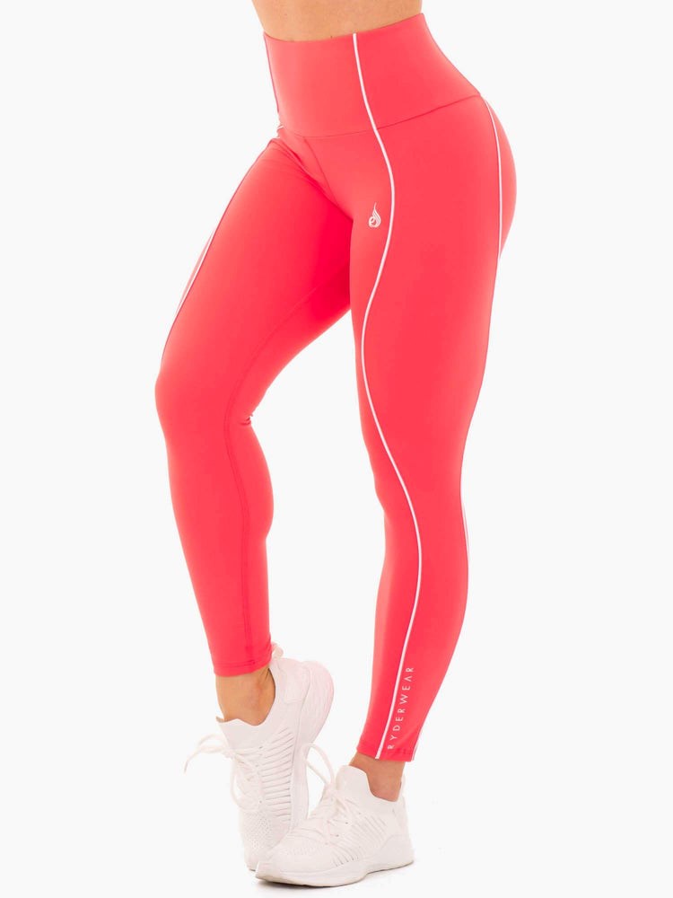 Ryderwear Glow High Waisted Leggings Watermelon | GUOV-03972