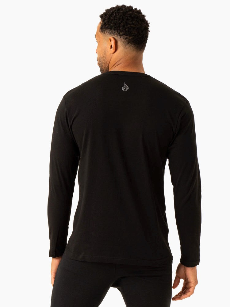 Ryderwear Grafická Long Sleeve T-Shirt Černé | ROQC-90473