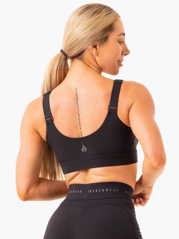 Ryderwear Heighten High Impact Sports Bra Černé | WEQA-79825