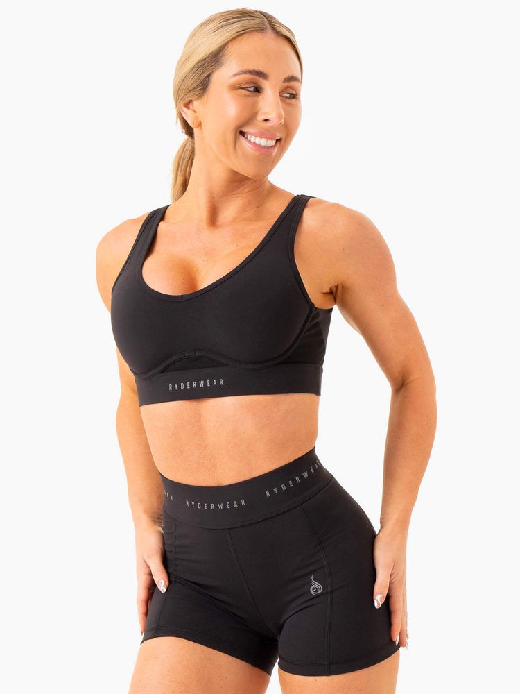 Ryderwear Heighten High Impact Sports Bra Černé | WEQA-79825