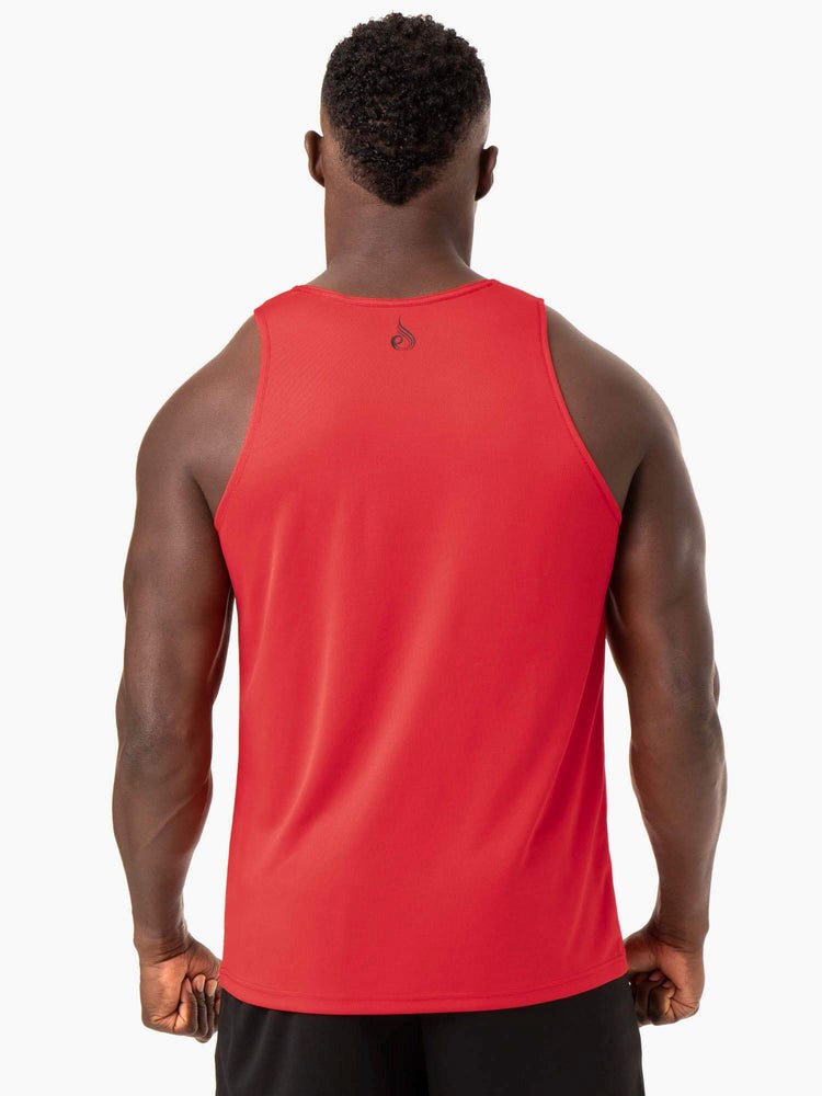 Ryderwear Heighten Mesh Regular Tank Červené | WFSL-39621