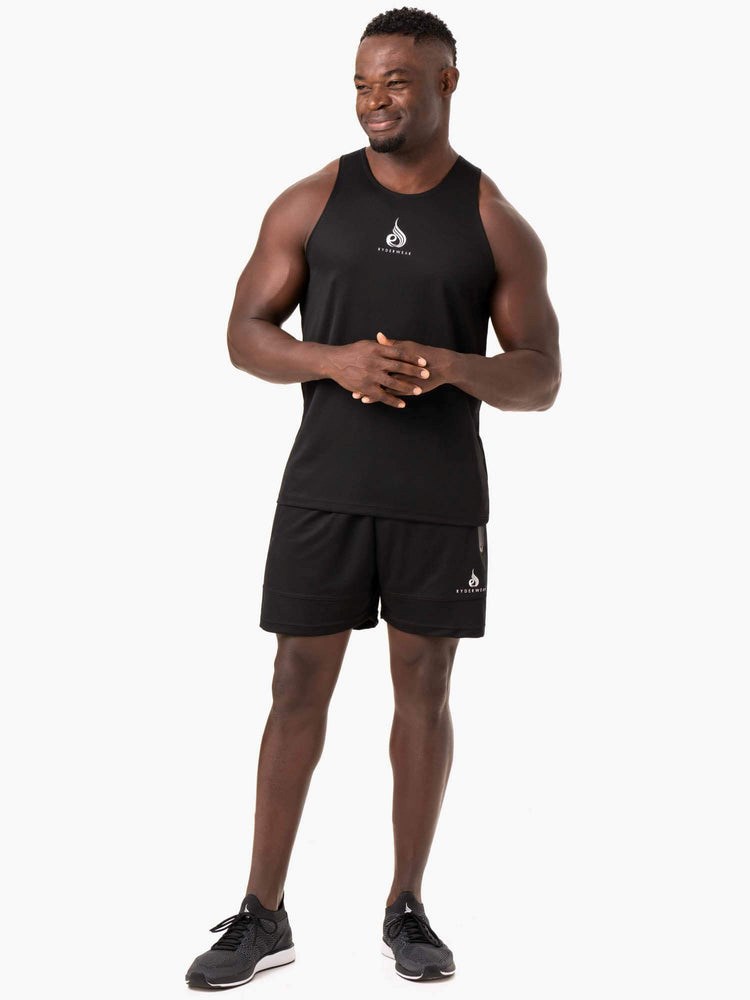 Ryderwear Heighten Mesh Regular Tank Černé | YVQT-13264