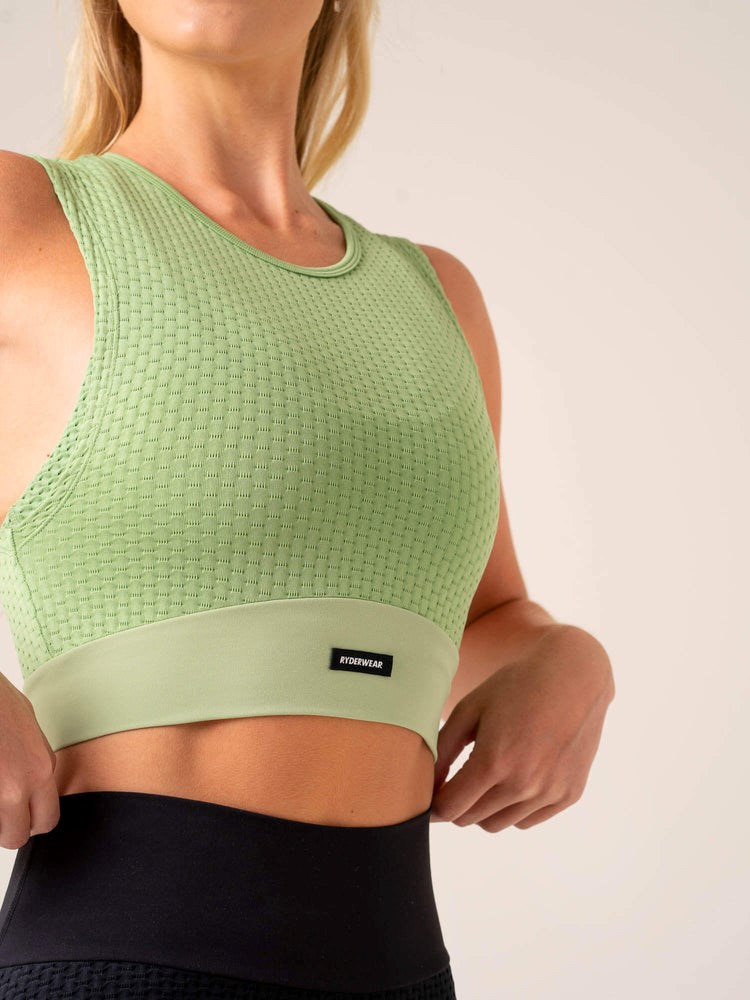 Ryderwear Honeycomb Seamless Tank Sage | PVHW-46125