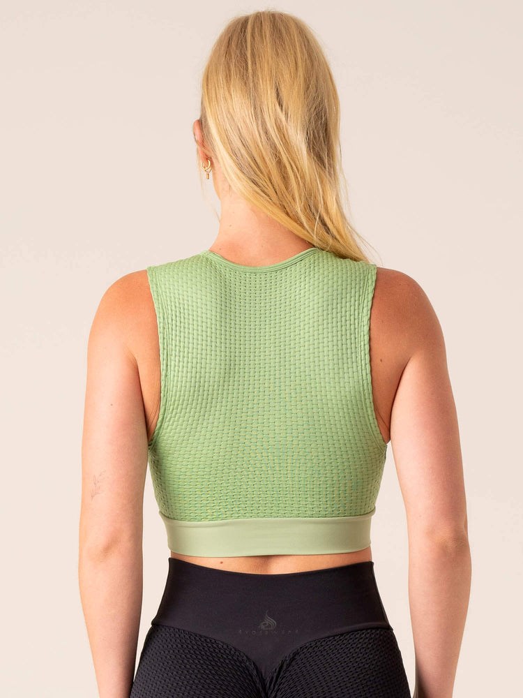 Ryderwear Honeycomb Seamless Tank Sage | PVHW-46125