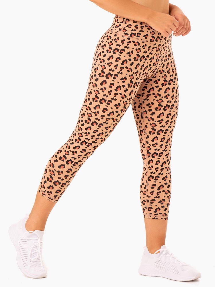 Ryderwear Hybridní 7/8 Leggings Leopard | DFSE-19620