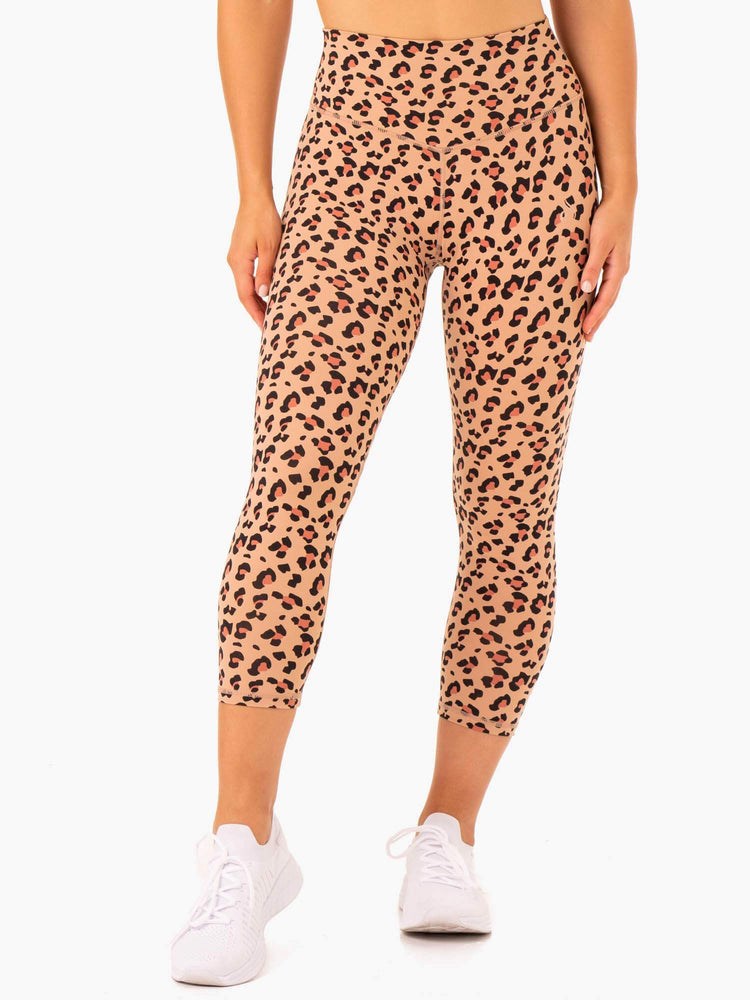 Ryderwear Hybridní 7/8 Leggings Leopard | DFSE-19620