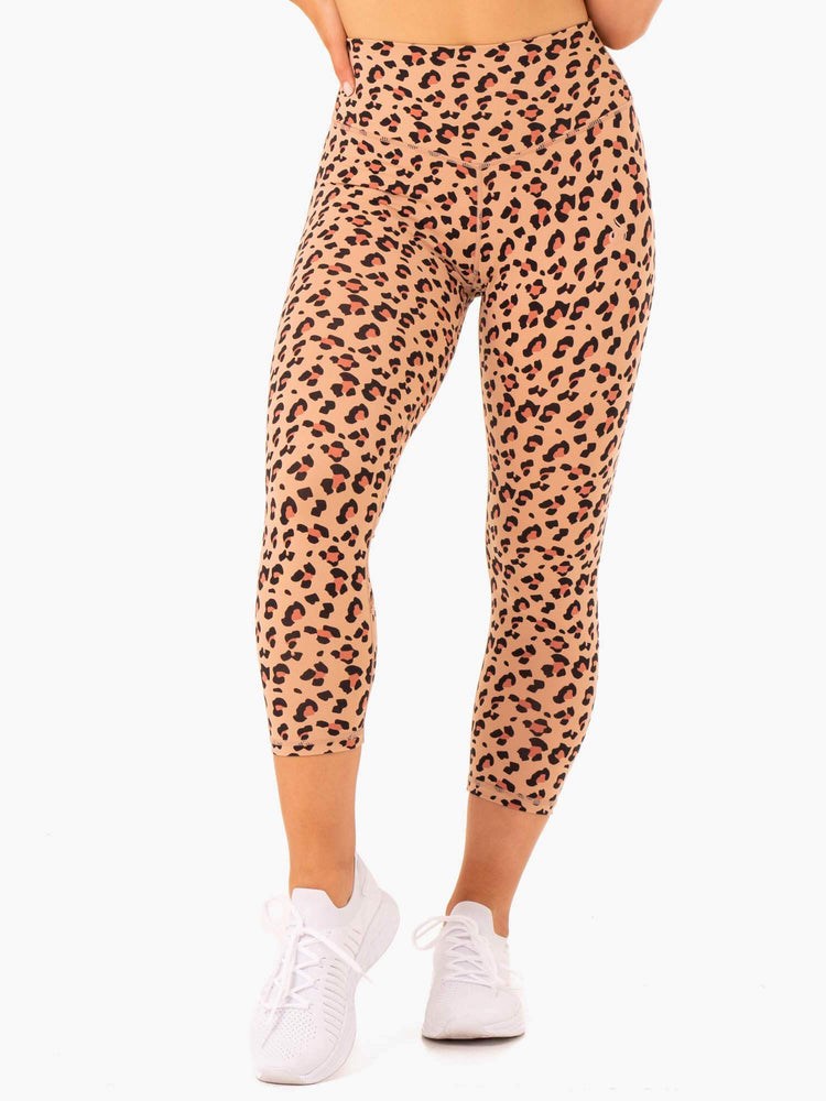 Ryderwear Hybridní 7/8 Leggings Leopard | DFSE-19620