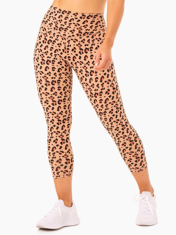 Ryderwear Hybridní 7/8 Leggings Leopard | DFSE-19620