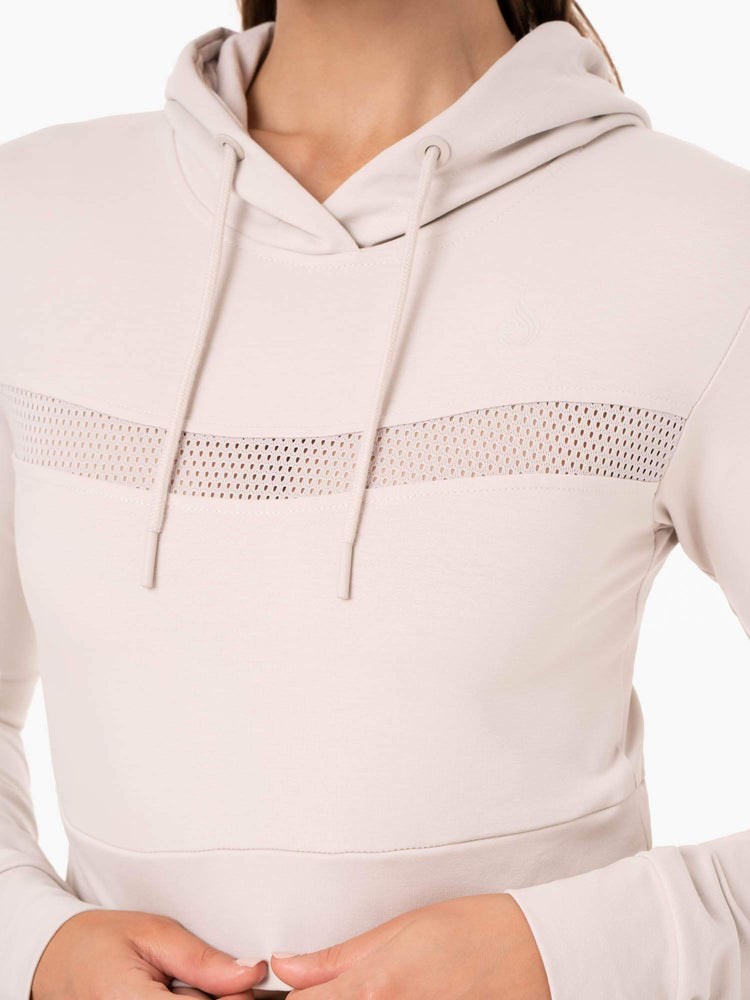 Ryderwear Hybridní Fitted Hoodie Ivory | HGYI-79034