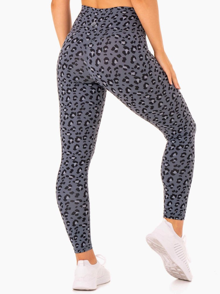 Ryderwear Hybridní Full Length Leggings Blankyt Leopard | UYMV-58697