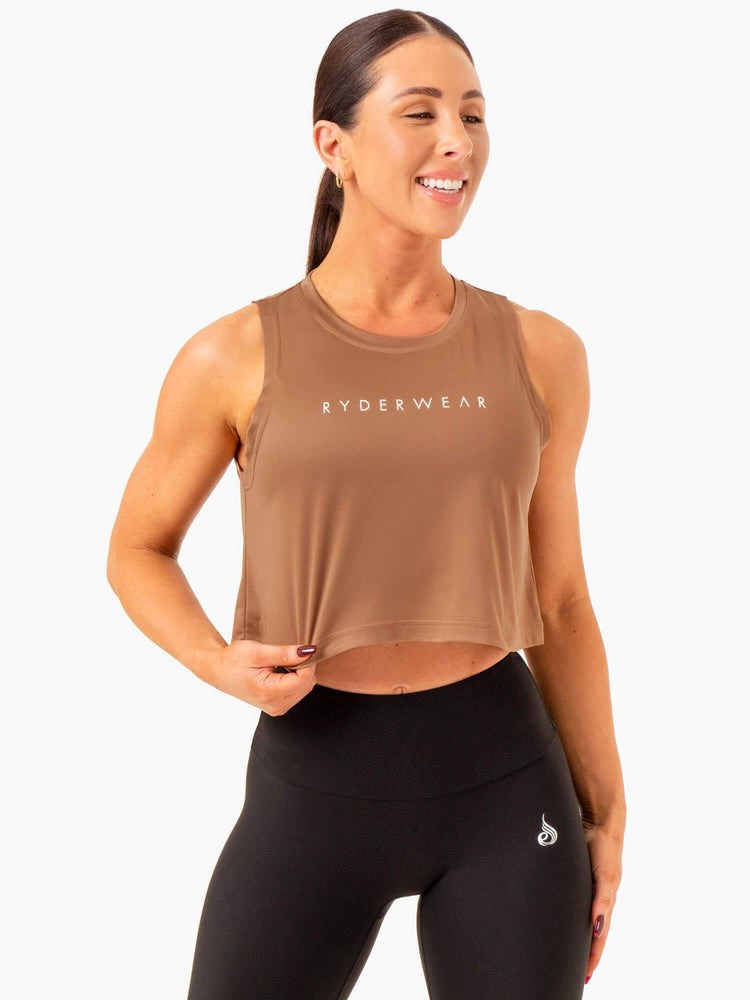 Ryderwear Hybridní Muscle Tank Mocha | TEIQ-84902