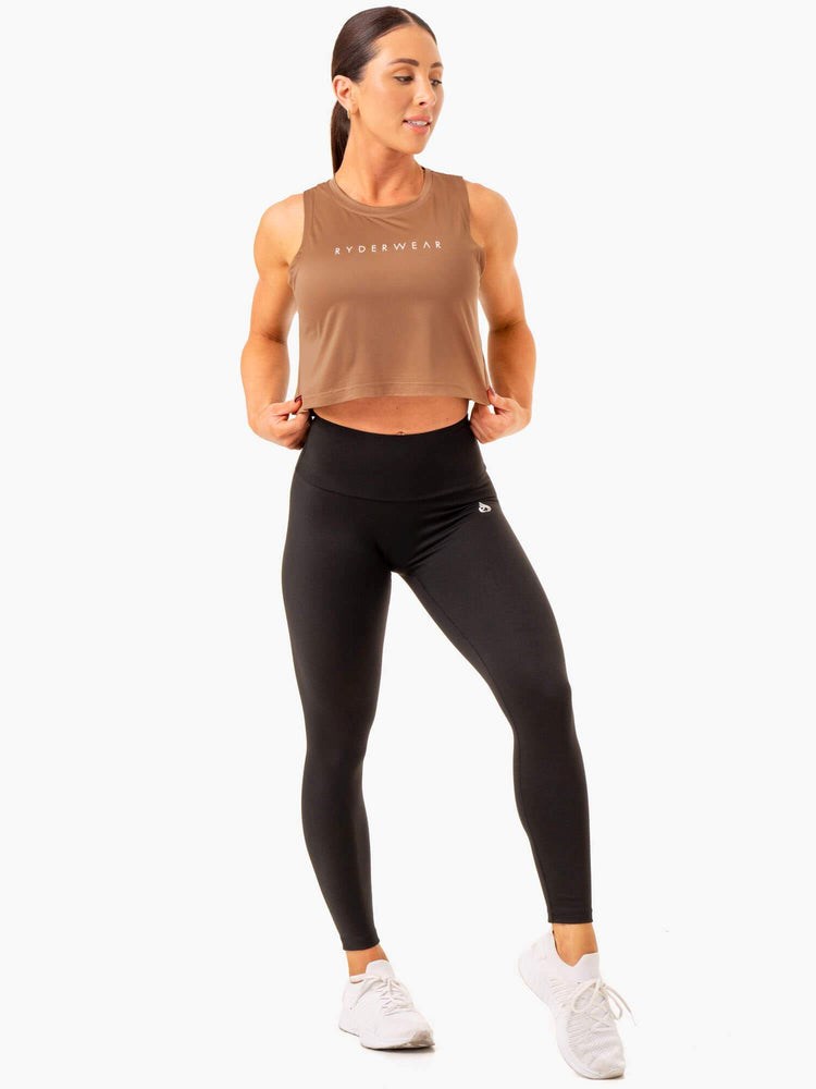 Ryderwear Hybridní Muscle Tank Mocha | TEIQ-84902