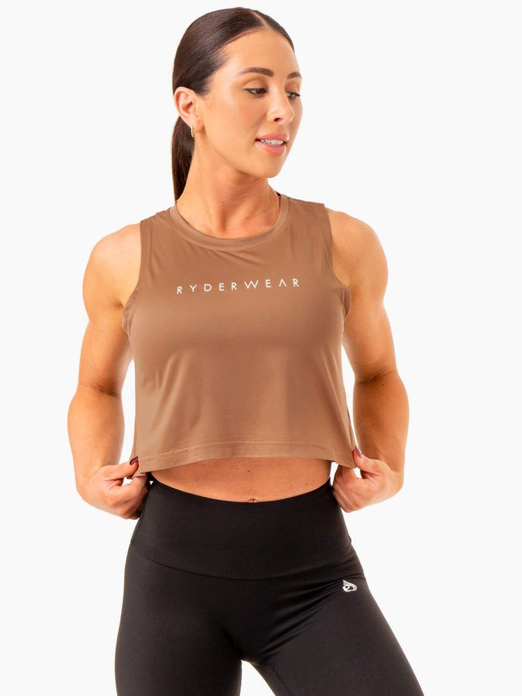 Ryderwear Hybridní Muscle Tank Mocha | TEIQ-84902