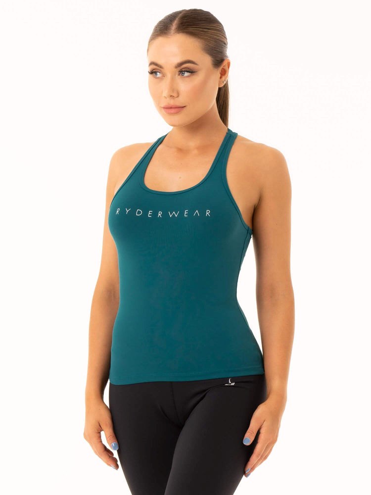 Ryderwear Hype Racer Back Tank Emerald | IRSC-10563