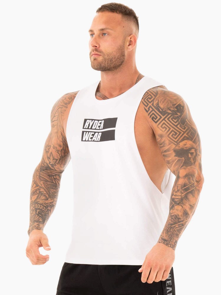 Ryderwear Iron Baller Tank Bílé | UZTJ-84702