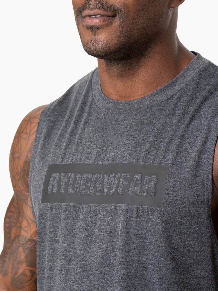 Ryderwear Iron Baller Tank Charcoal Marl | WNHP-38267