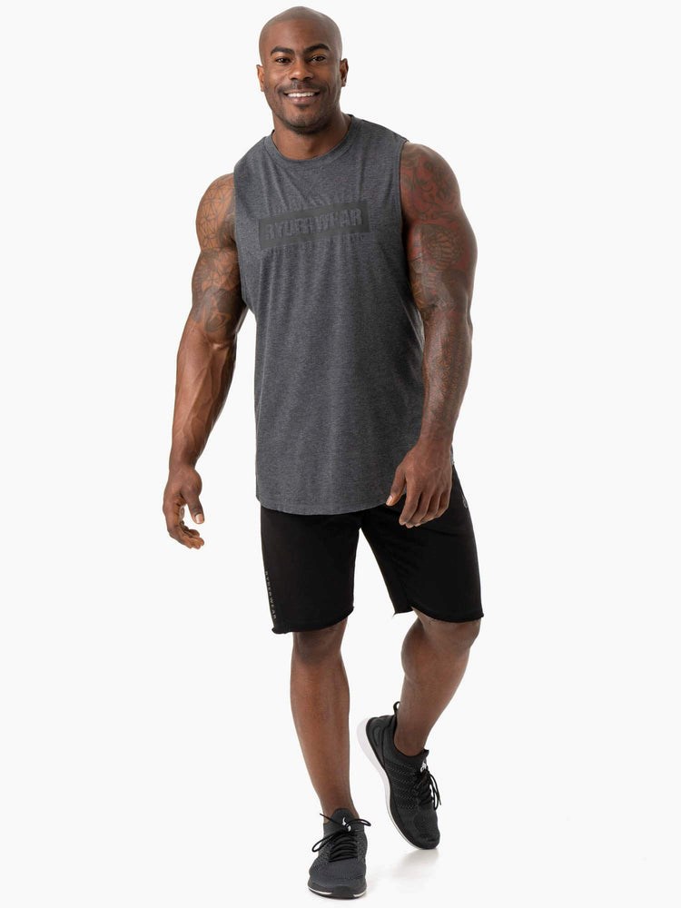 Ryderwear Iron Baller Tank Charcoal Marl | WNHP-38267