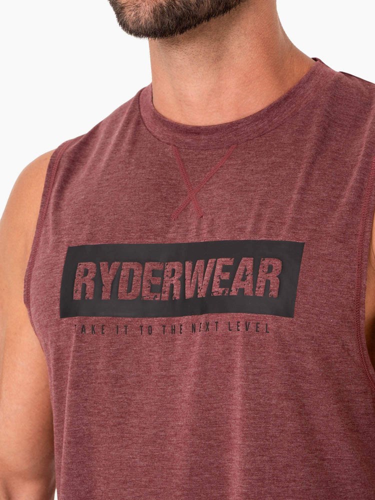 Ryderwear Iron Baller Tank Vínové | GJYO-74860