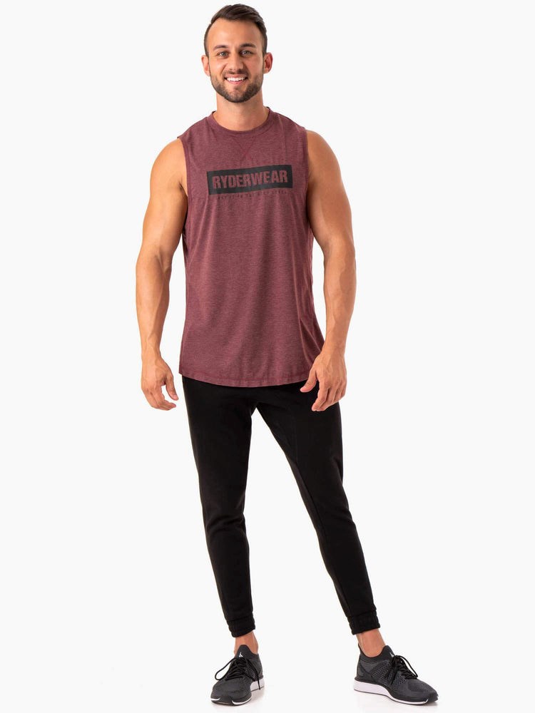 Ryderwear Iron Baller Tank Vínové | GJYO-74860