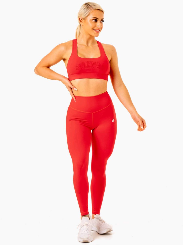 Ryderwear Knockout Racer Back Sports Bra Červené | BJZA-30621