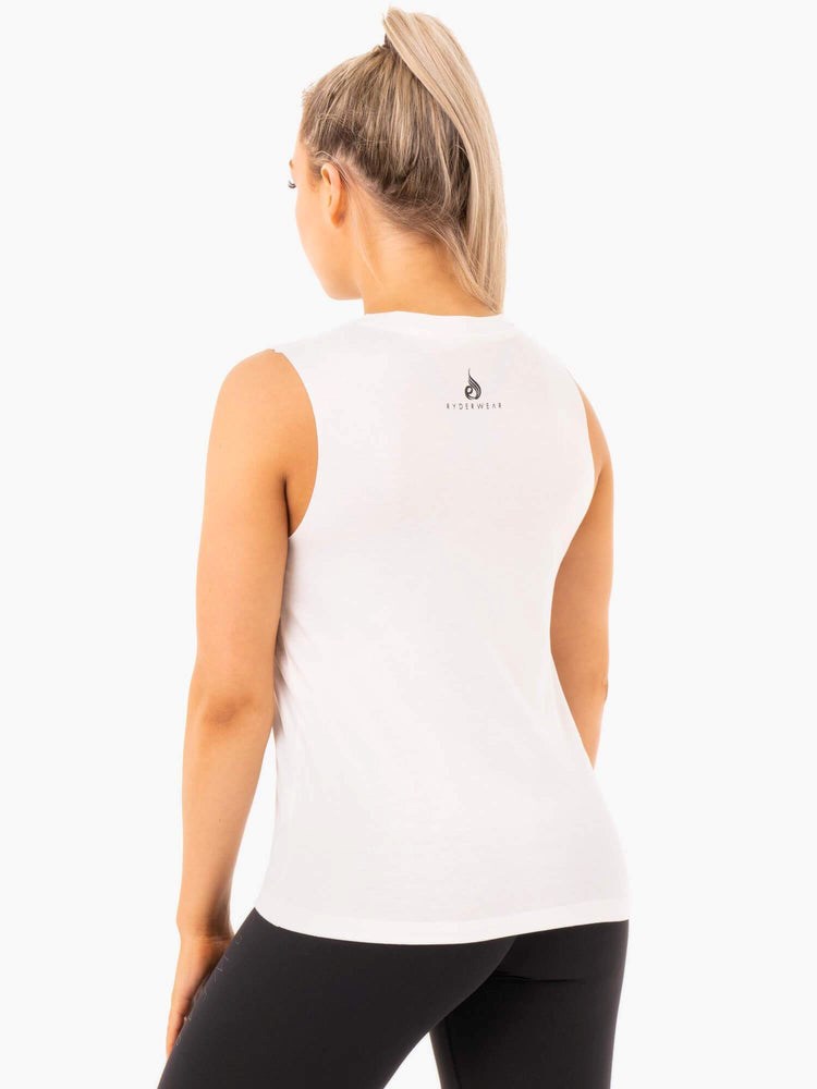 Ryderwear Ladies Baller Tank Bílé | MUON-21978