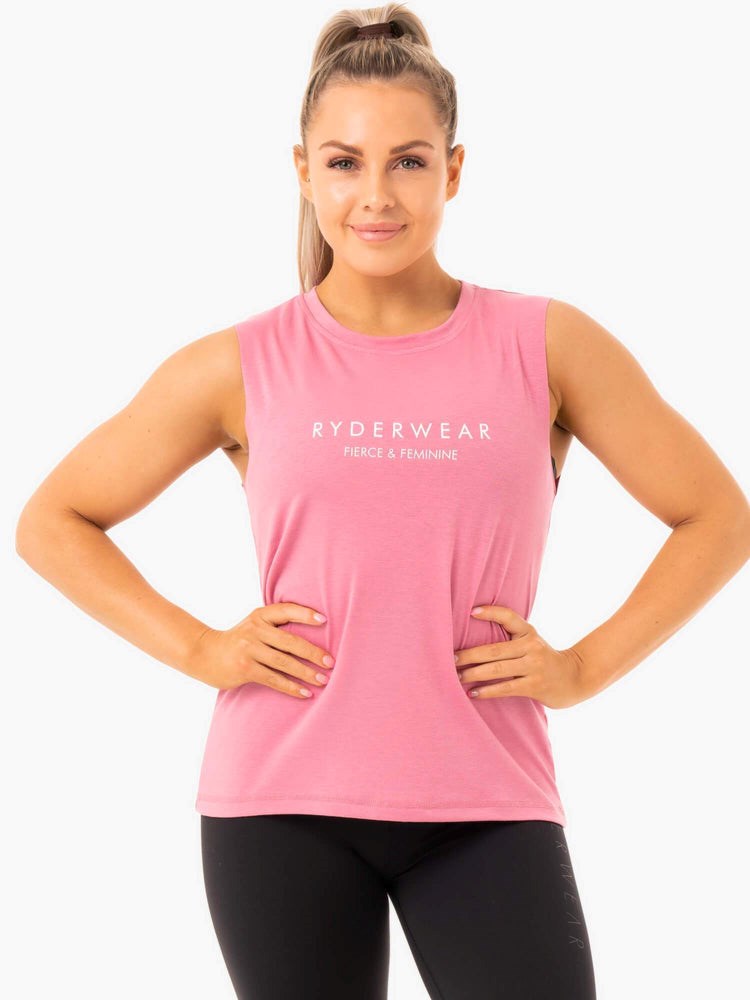 Ryderwear Ladies Baller Tank Růžové | OUBI-85941