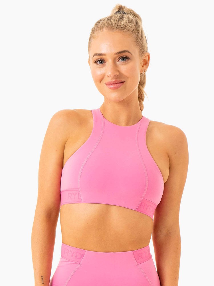 Ryderwear Level Up High Impact Sports Bra Růžové | XFJS-14376