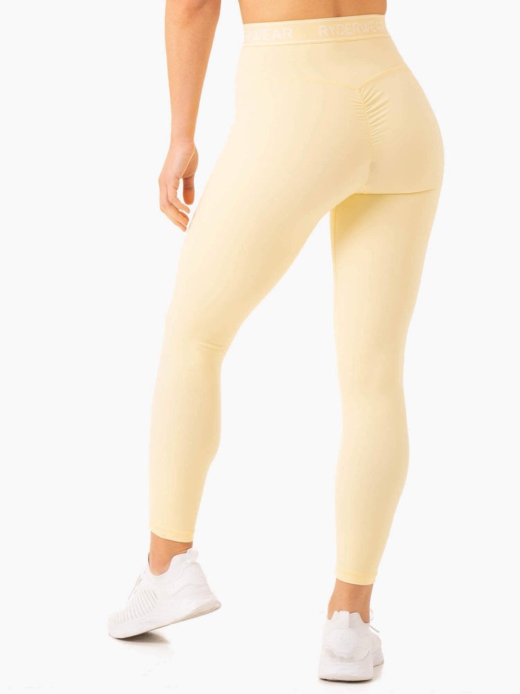 Ryderwear Level Up High Waisted Scrunch Leggings Butter | JBAK-81427