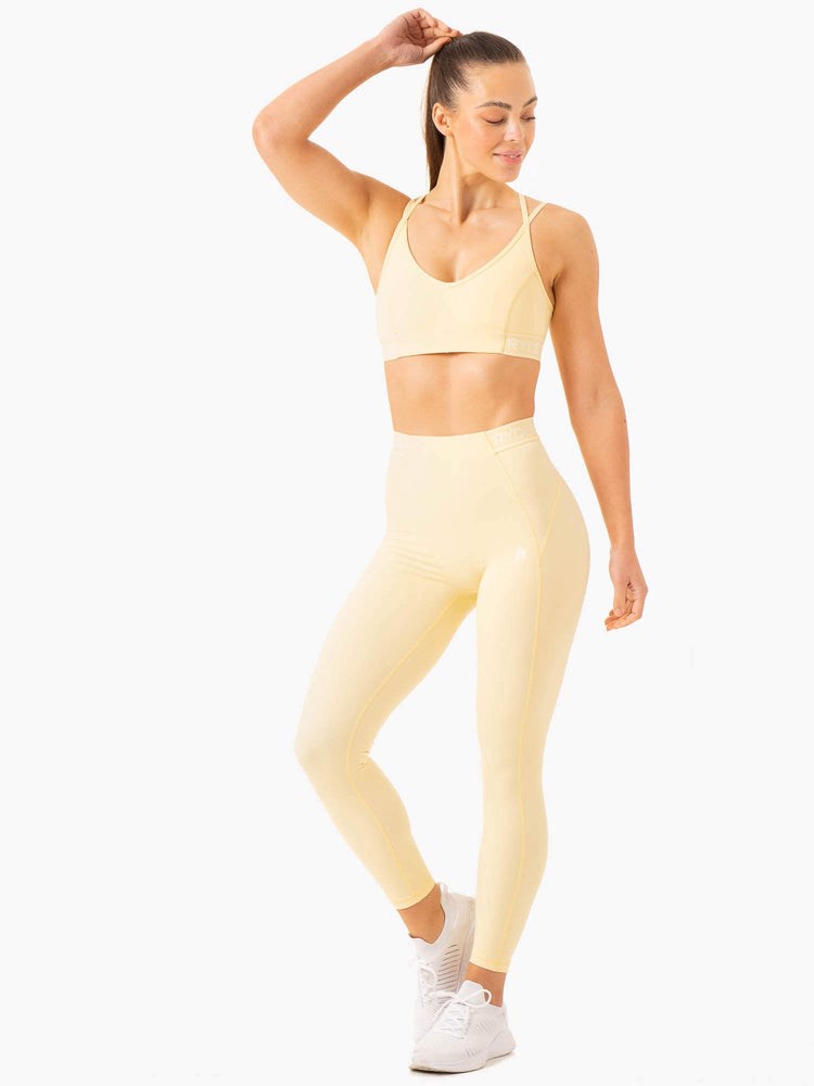 Ryderwear Level Up High Waisted Scrunch Leggings Butter | JBAK-81427