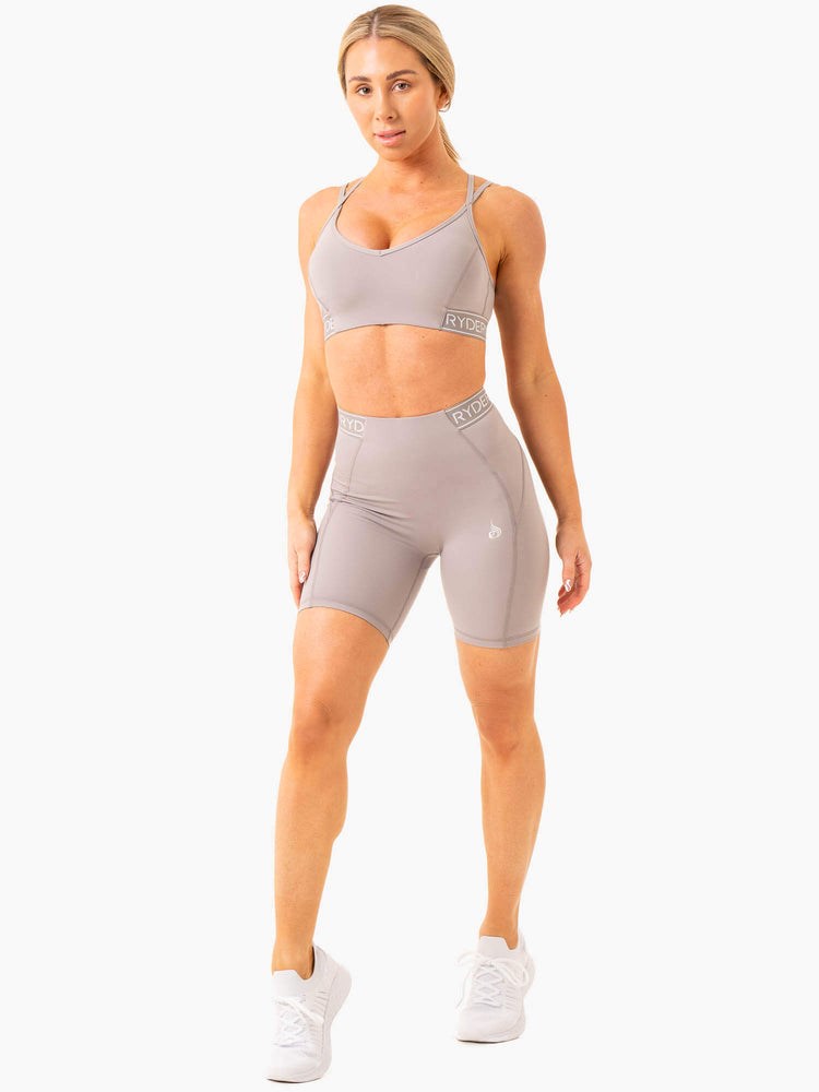 Ryderwear Level Up High Waisted Scrunch Shorts Šedé | LVZJ-90567