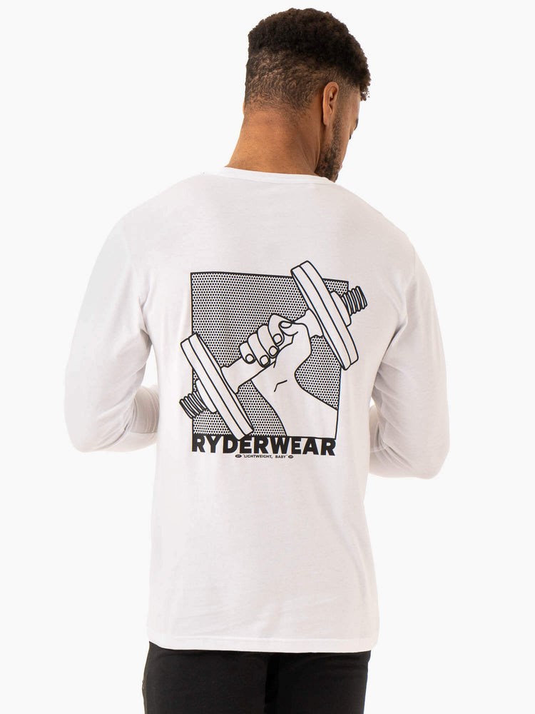 Ryderwear Lift Long Sleeve T-Shirt Bílé | PFXS-49167