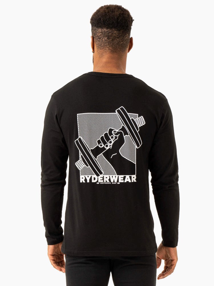 Ryderwear Lift Long Sleeve T-Shirt Černé | RLCK-39048