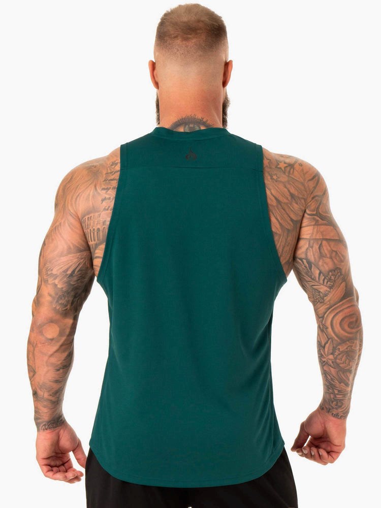 Ryderwear Lift Mesh Baller Tank Emerald | QRGZ-56421