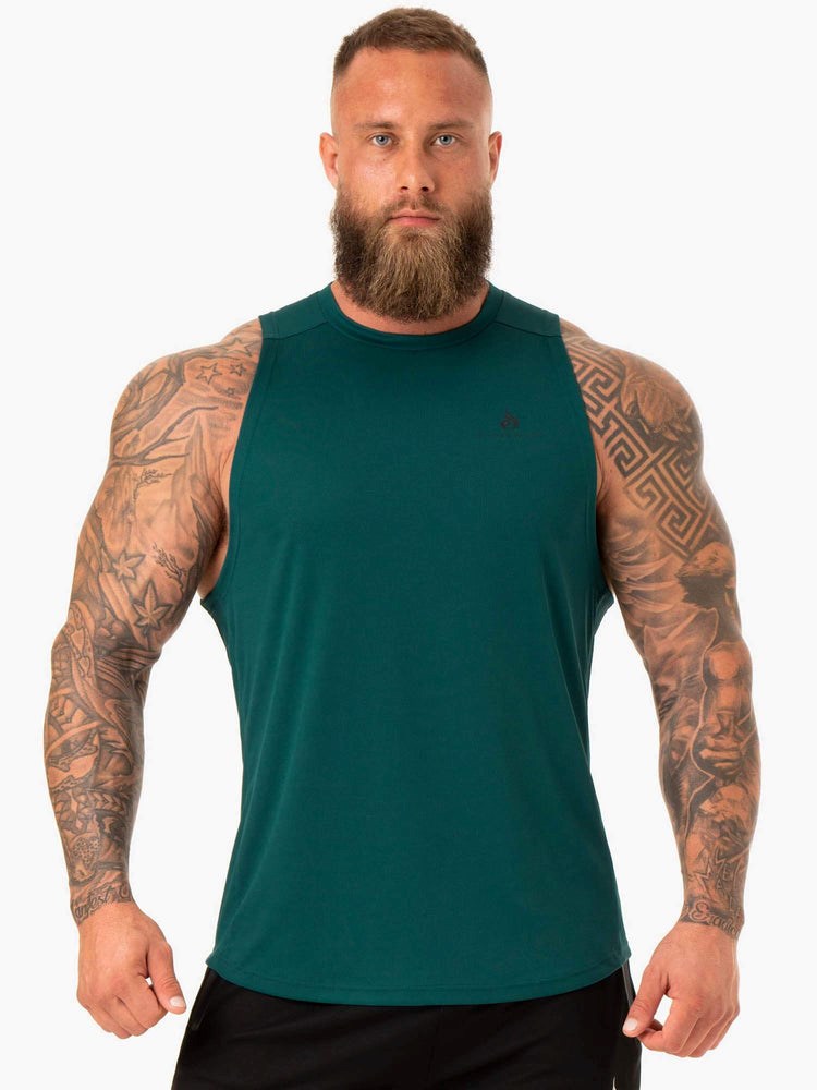 Ryderwear Lift Mesh Baller Tank Emerald | QRGZ-56421