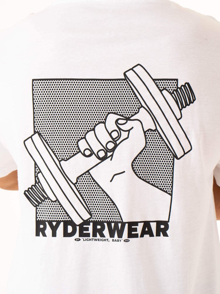 Ryderwear Lift Oversized Unisex T-Shirt Bílé | CUGD-35476