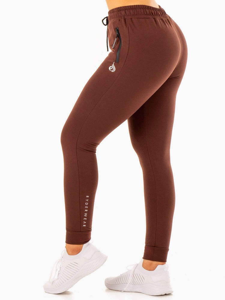 Ryderwear Luxe Track Pants Čokolády | RWPF-63291