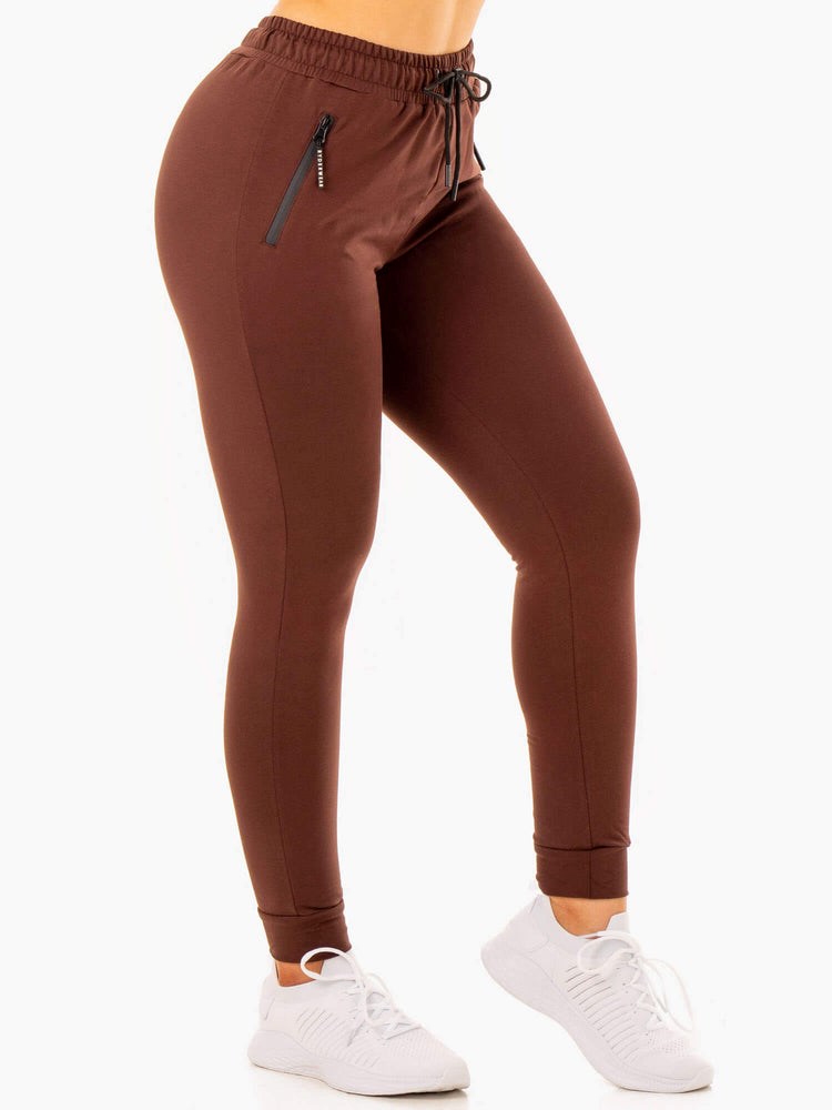 Ryderwear Luxe Track Pants Čokolády | RWPF-63291