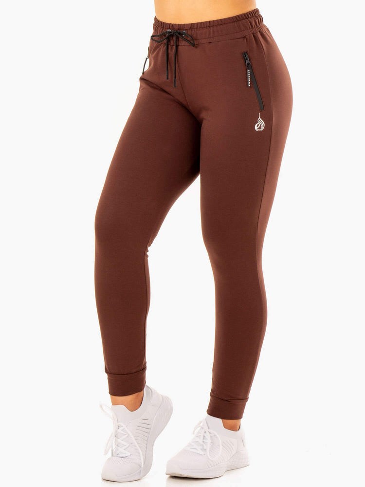 Ryderwear Luxe Track Pants Čokolády | RWPF-63291