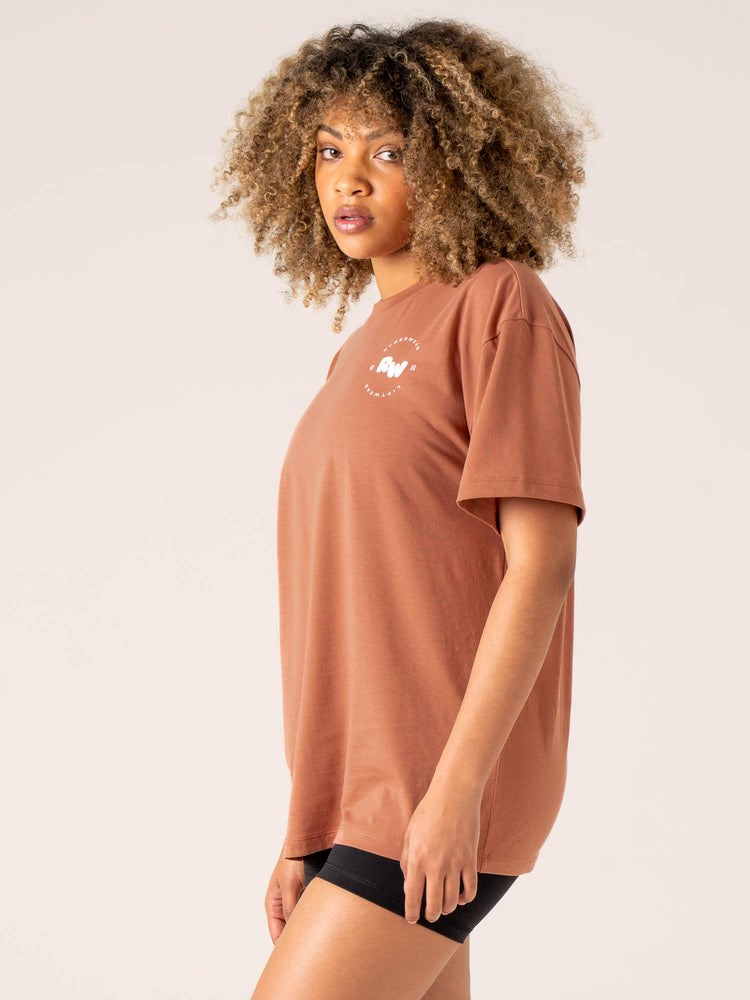 Ryderwear Momentum Oversized T-Shirt Clay | EOLI-36109