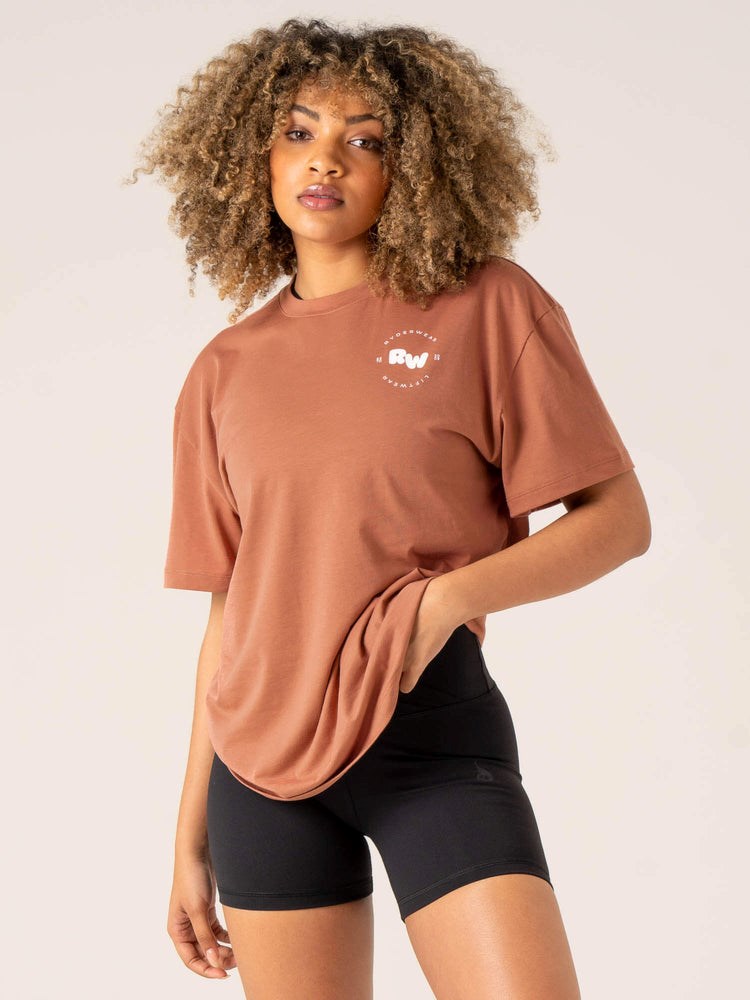 Ryderwear Momentum Oversized T-Shirt Clay | EOLI-36109